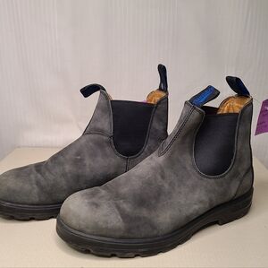 Mens Blundstone Boots Gray Leather